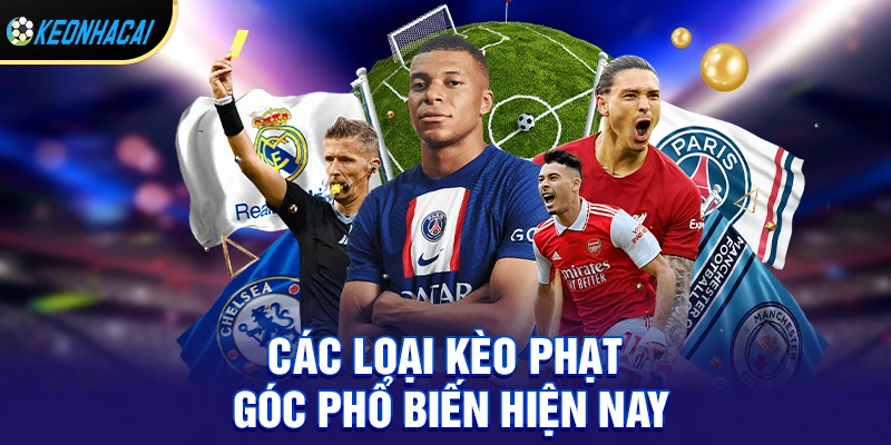 Các loại kèo phạt góc phổ biến hiện nay
